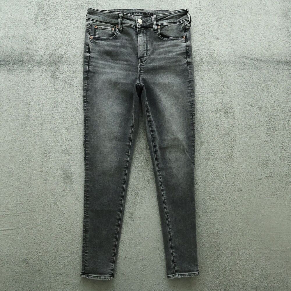 American Eagle Jeans Women's Size 10 Gray High-Rise Jegging Denim 28" Inseam